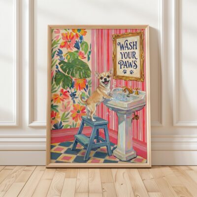 Chihuahua Short Haired Bathroom Wash Wall Art