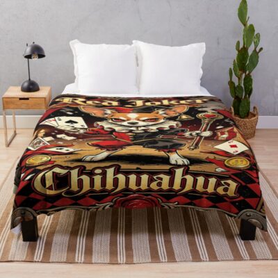 Chihuahua Aesthetic Illustration Throw Blanket