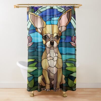 Chihuahua Minimalist Design Shower Curtain