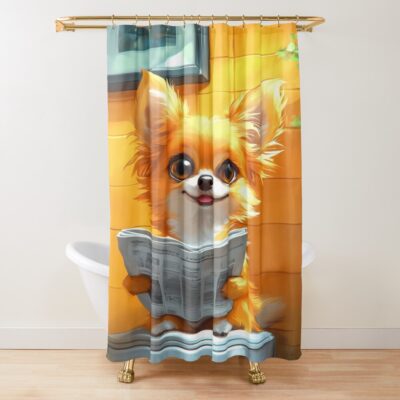 Chihuahua Modern Artwork Shower Curtain
