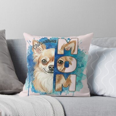 Chihuahua Mum Signature Artwork Throw Pillow
