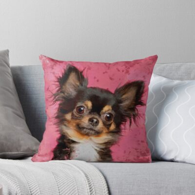 Chihuahua Graphic Illustration Throw Pillow