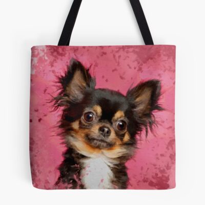 Chihuahua Graphic Illustration Tote Bag